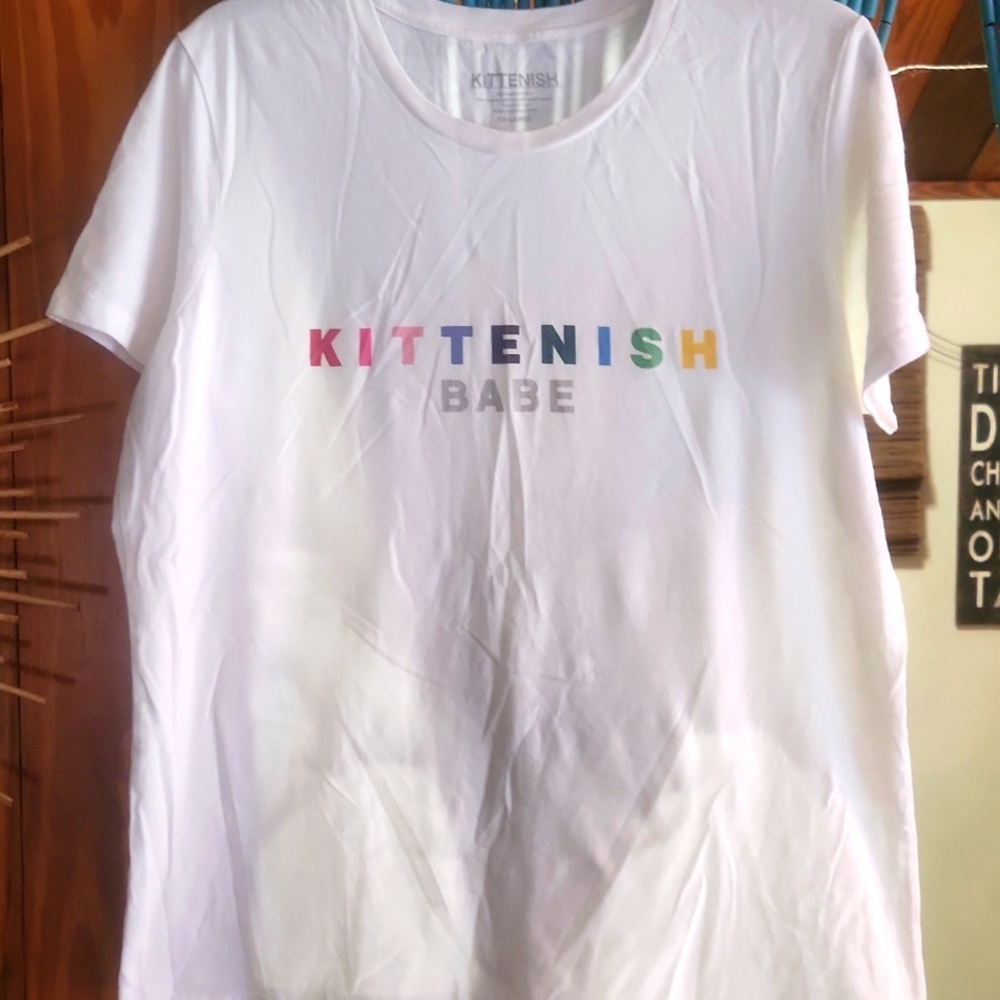 KITTENISH by JJD WHITE XXL-TEE